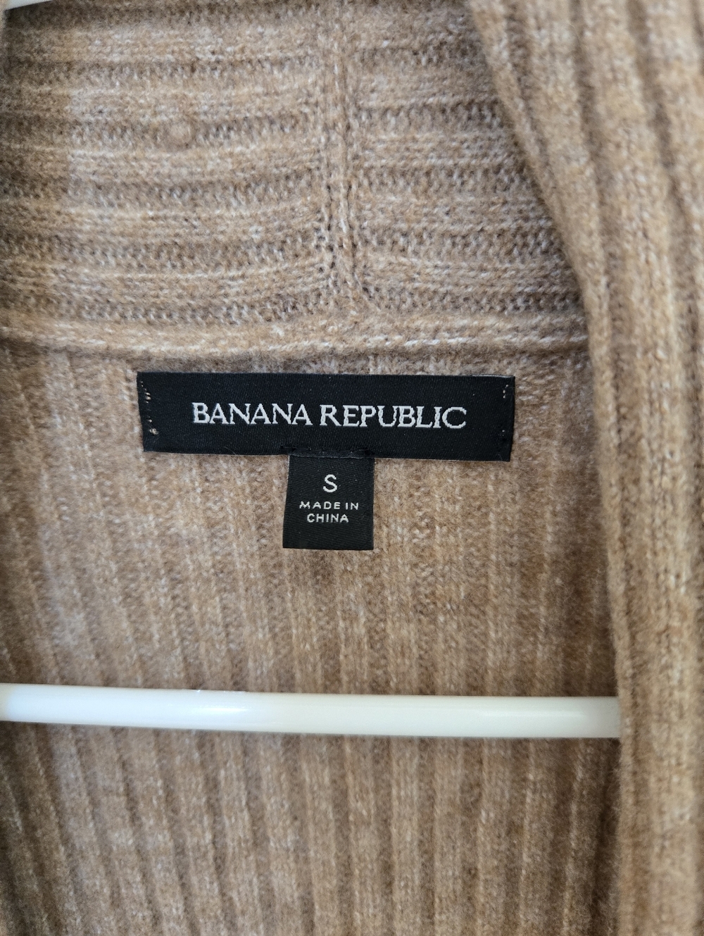 Banana Republic Tan Open-Front Ribbed Cardigan Sz S - Picture 12 of 13